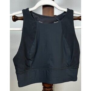 Lululemon Racerback Bra Black High Neck Y Strap Sports Bra Size 8